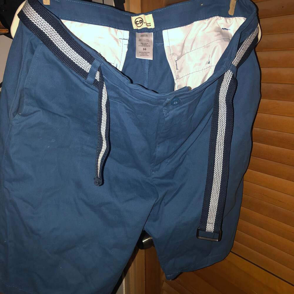 Copper Denim Cargo Shorts Mens Size 38 Poly Spandex